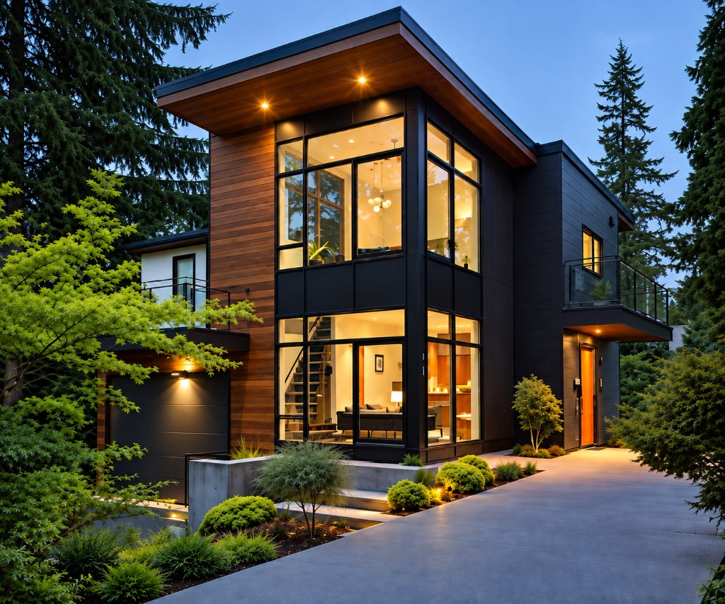 Modern modular home exterior